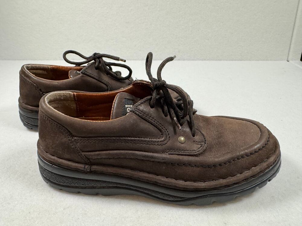Josef Seibel Air Massage Shoes Brown Leather Lace Up Comfort Loafers EU37 W7 M6